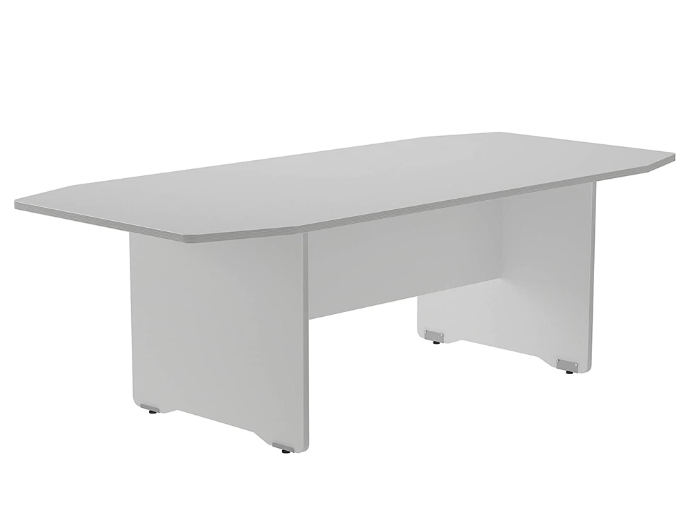 Mesa de reunion rocada meeting 3003ab02 estructura madera gris aluminio tablero madera gris 220x100x72 cm