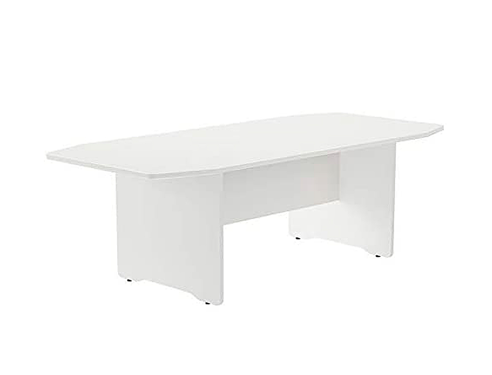 Mesa de reunion rocada meeting 3003aw04 estructura madera blanco tablero madera blanco 220x100x72 cm