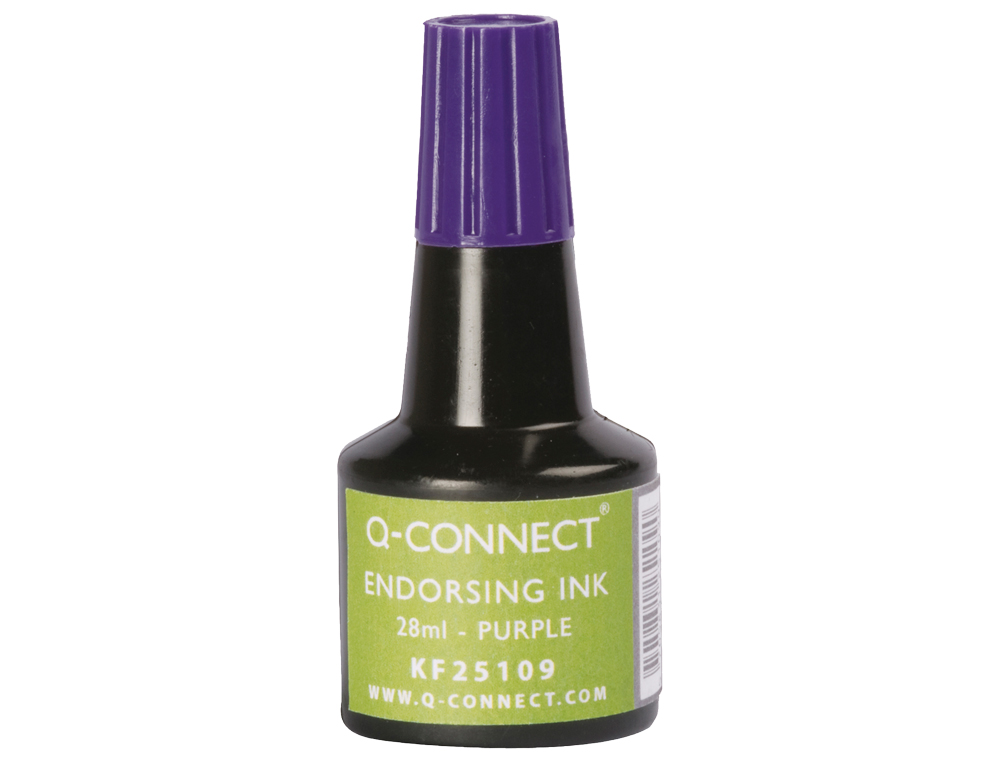 Tinta tampon q-connect violeta bote 28 ml