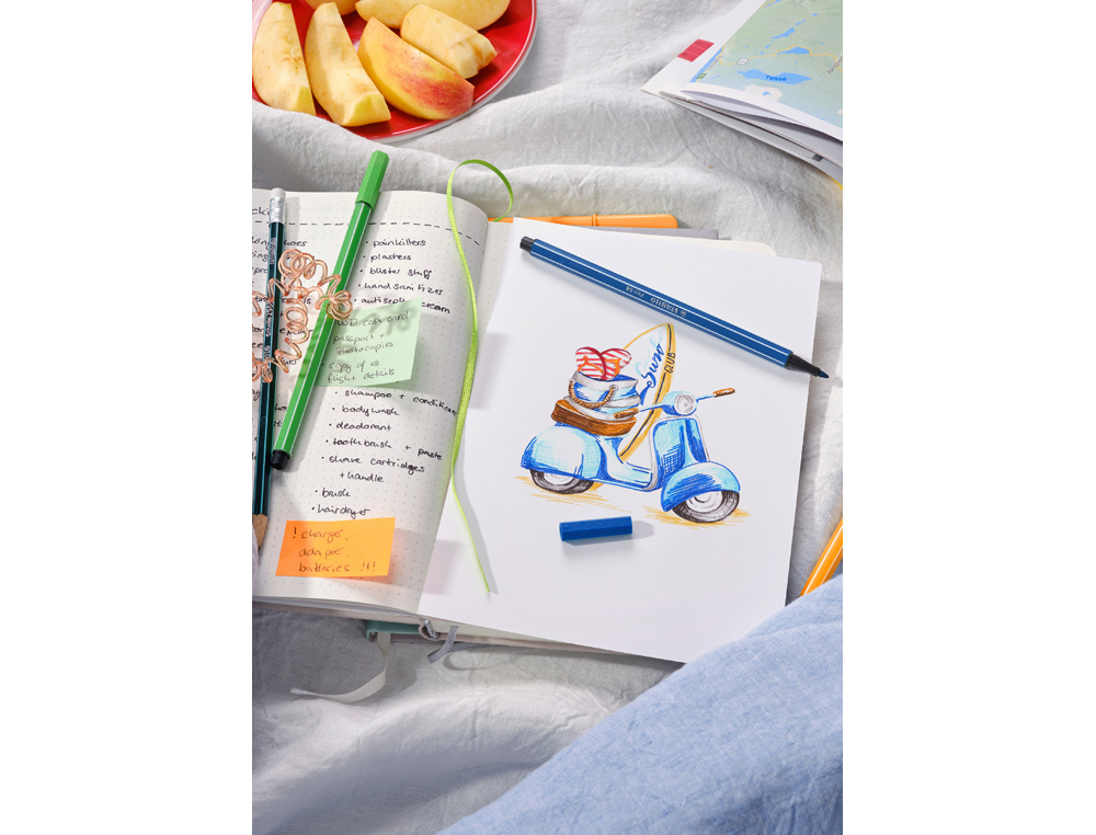 ROTULADOR STABILO ACUARELABLE PEN 68 AZUL PRUSIA PUNTA GRUESA 1MM