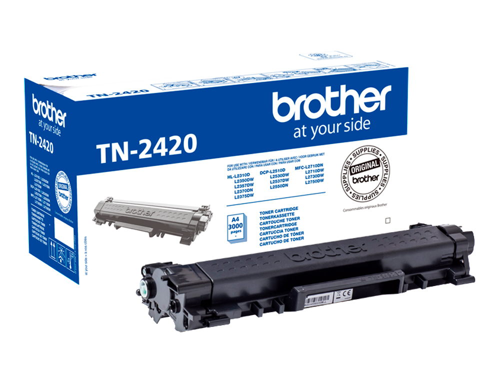 Toner brother tn-2420 para dcp-l2510/ 2530 / 2550 / hl-l2375 alta capacidad negro 3000 pag