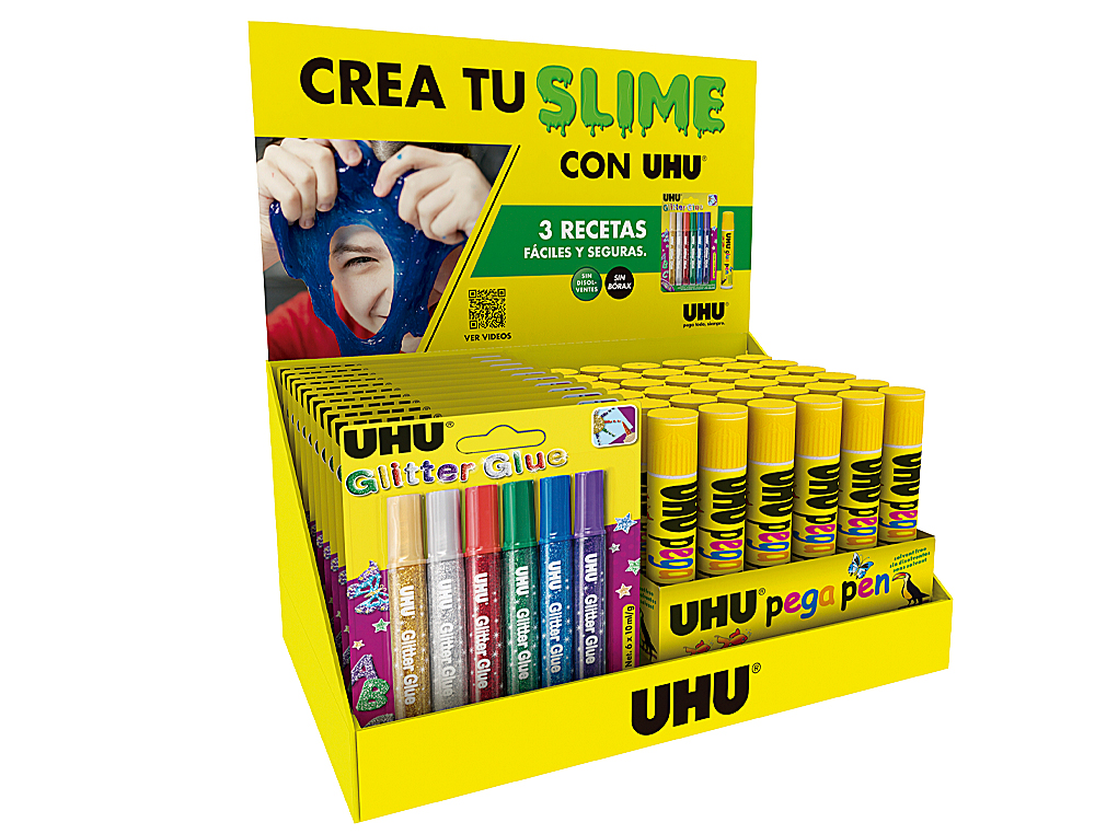 Expositor uhu crea tu slime sobremesa 175x325x200 mm