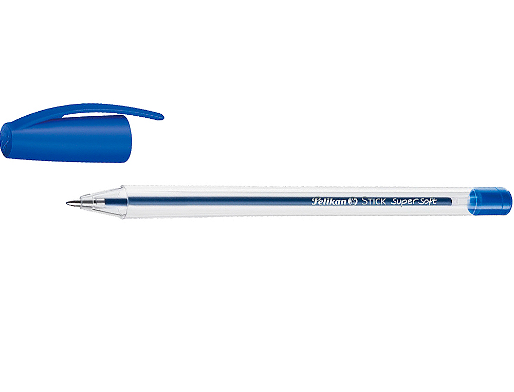 Boligrafo pelikan stick super soft azul