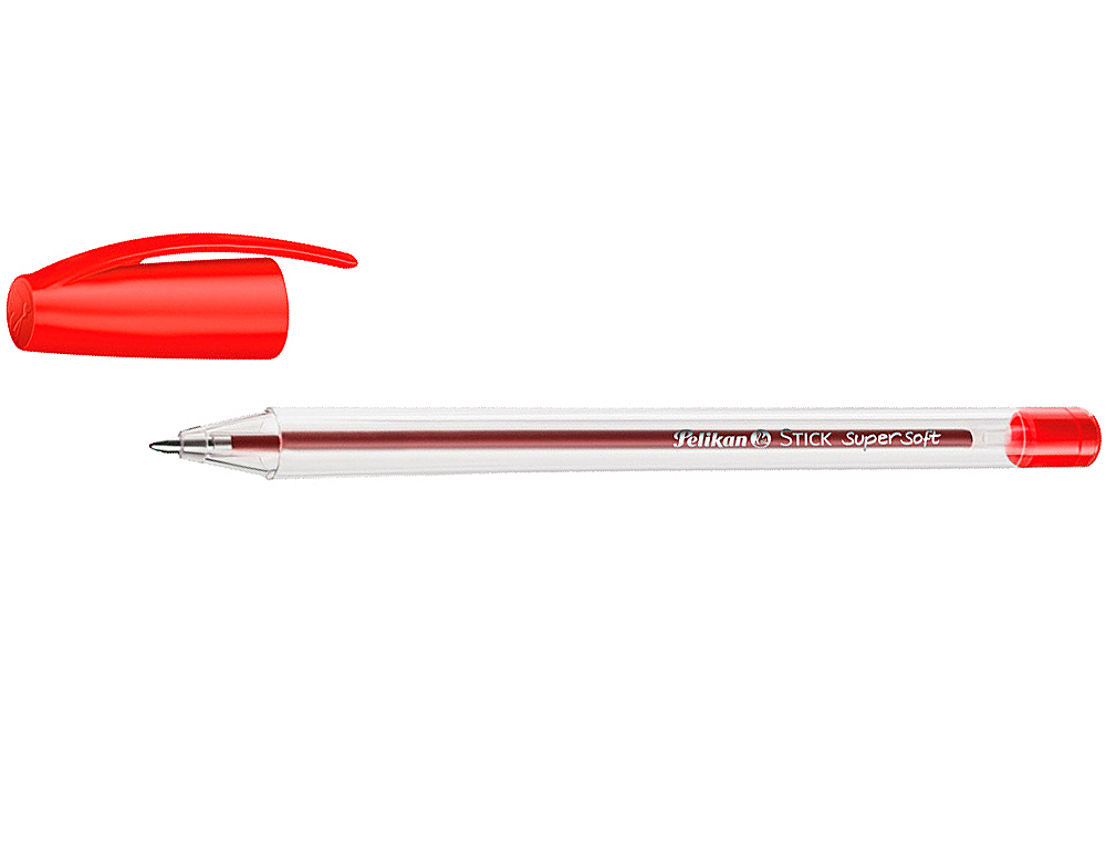 Boligrafo pelikan stick super soft rojo