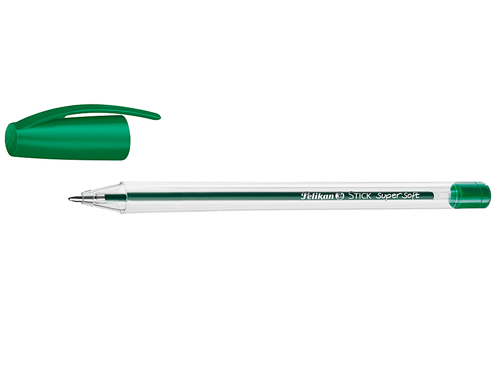 Boligrafo pelikan stick super soft verde