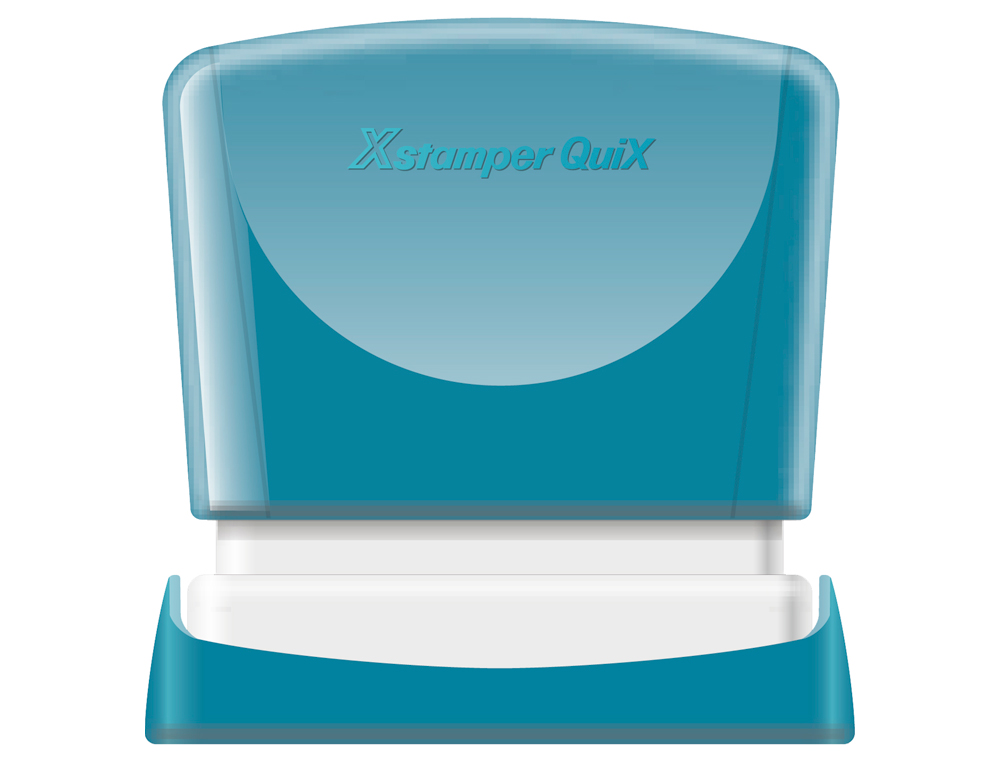 Sello x'stamper quix personalizable color azul medidas 11x40 mm q-10