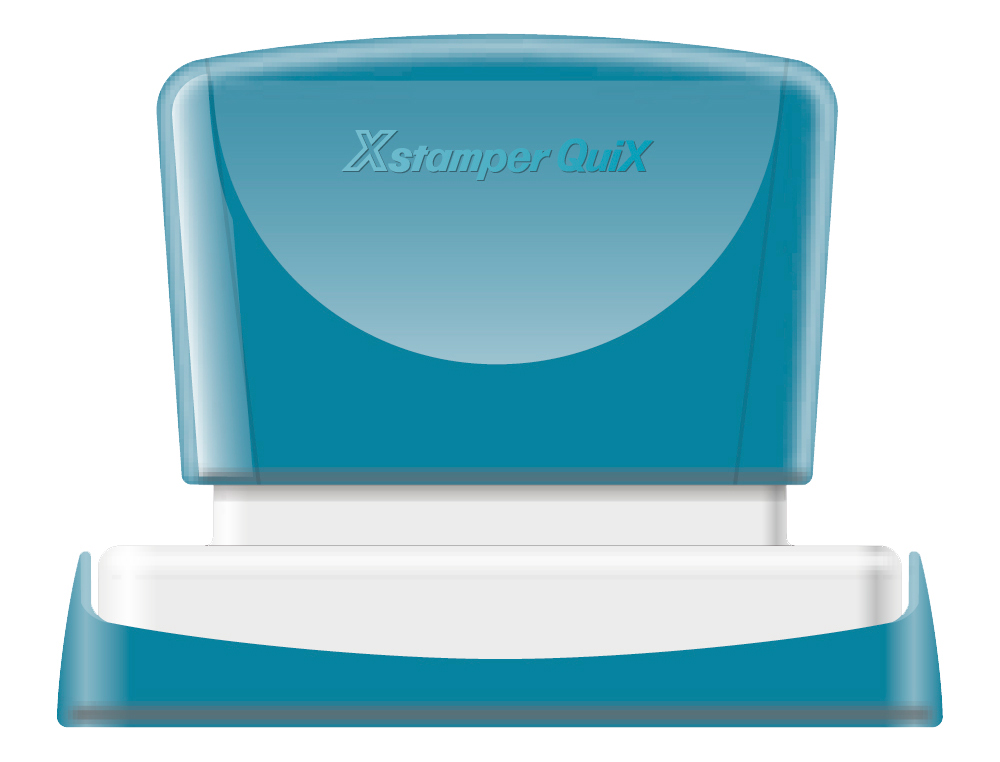 Sello x'stamper quix personalizable color azul medidas 36x61 mm q-16