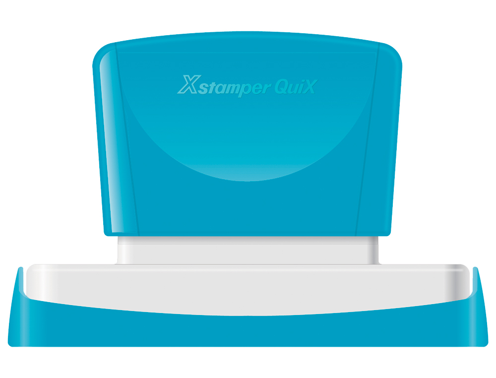 Sello x'stamper quix personalizable color azul medidas 28x78 mm q-24