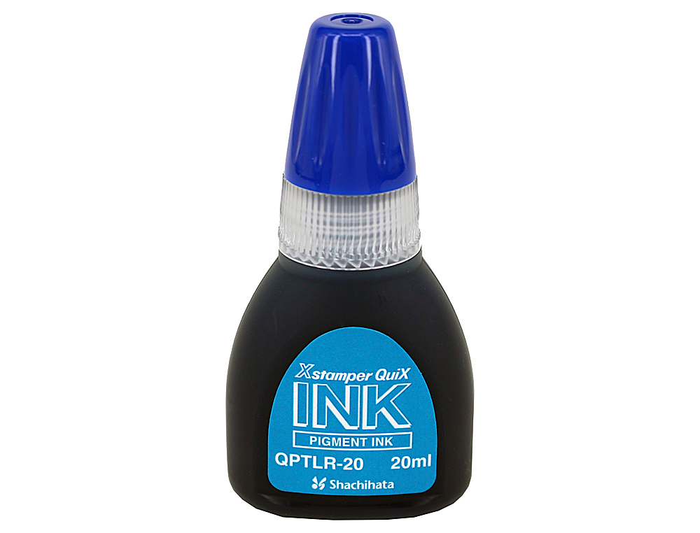 Tinta x'stamper quix para sellos azul bote de 20 ml