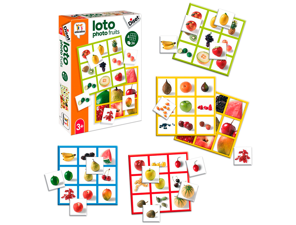 Juego diset educativo loto photo fruits