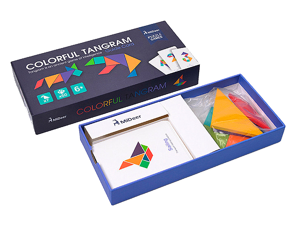 Juego mideer didactico tangram de colores