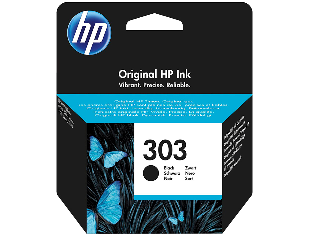 Ink-jet hp n. 303 envy photo 6230 / 7130 / 7830 color negro capacidad 200 paginas