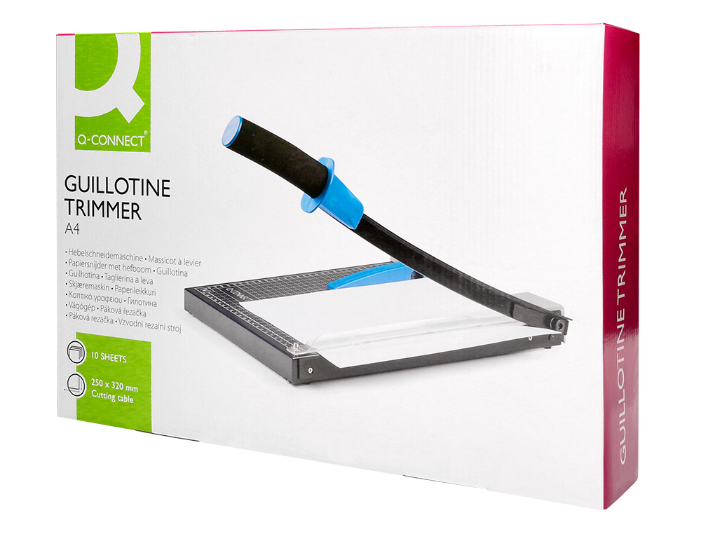 CIZALLA Q-CONNECT METALICA DE PALANCA A4 CAPACIDAD CORTE 10 HOJAS