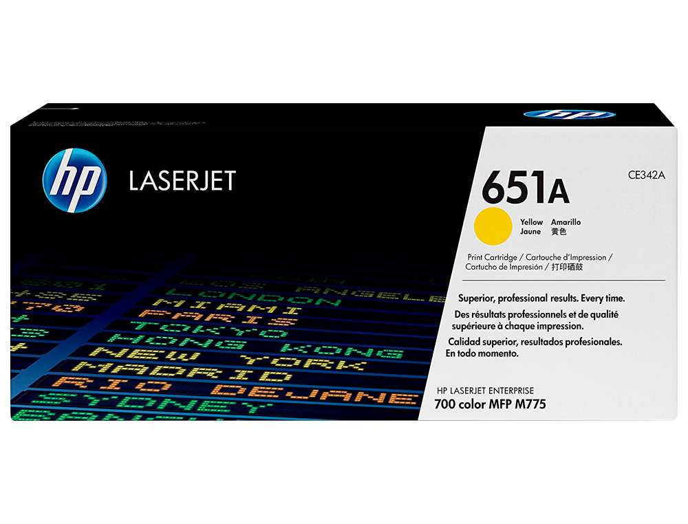 Toner hp 651a laserjet mfp m775dn / m775f / m775z / m775z amarillo 16.000 paginas