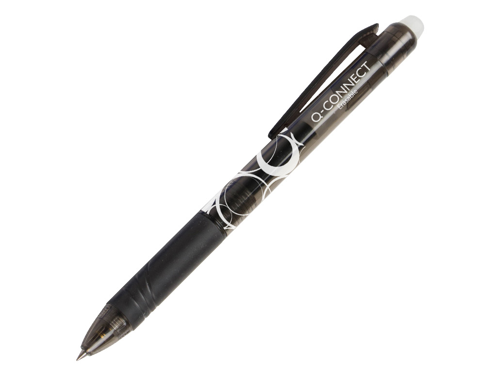 BOLIGRAFO Q-CONNECT RETRACTIL BORRABLE 0,7 MM COLOR NEGRO