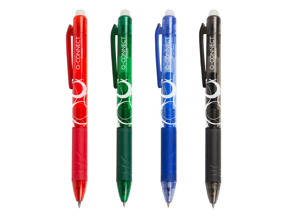 BOLIGRAFO Q-CONNECT RETRACTIL BORRABLE 0,7 MM COLOR NEGRO