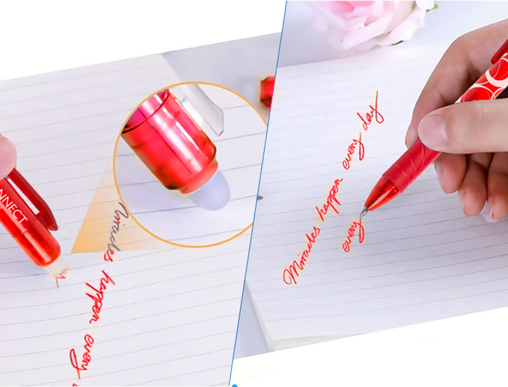 BOLIGRAFO Q-CONNECT RETRACTIL BORRABLE 0,7 MM COLOR ROJO