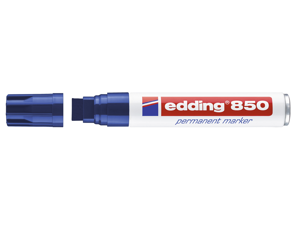 Rotulador edding marcador permanente 850 azul punta biselada 5-15 mm recargable