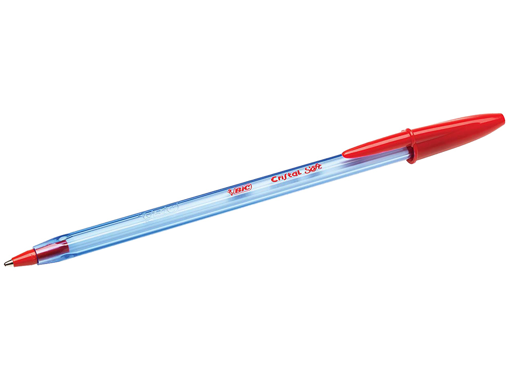 Boligrafo bic cristal soft rojo punta de 1,2 mm