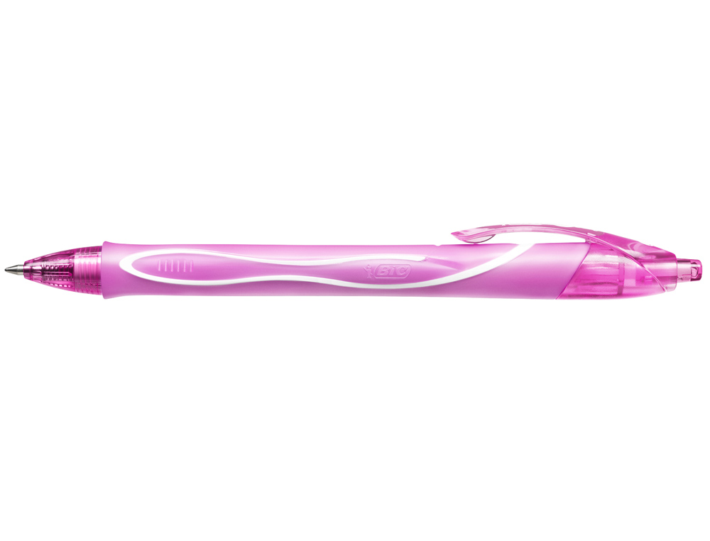 Boligrafo bic gelocity quick dry retractil tinta gel rosa punta de 0,7 mm