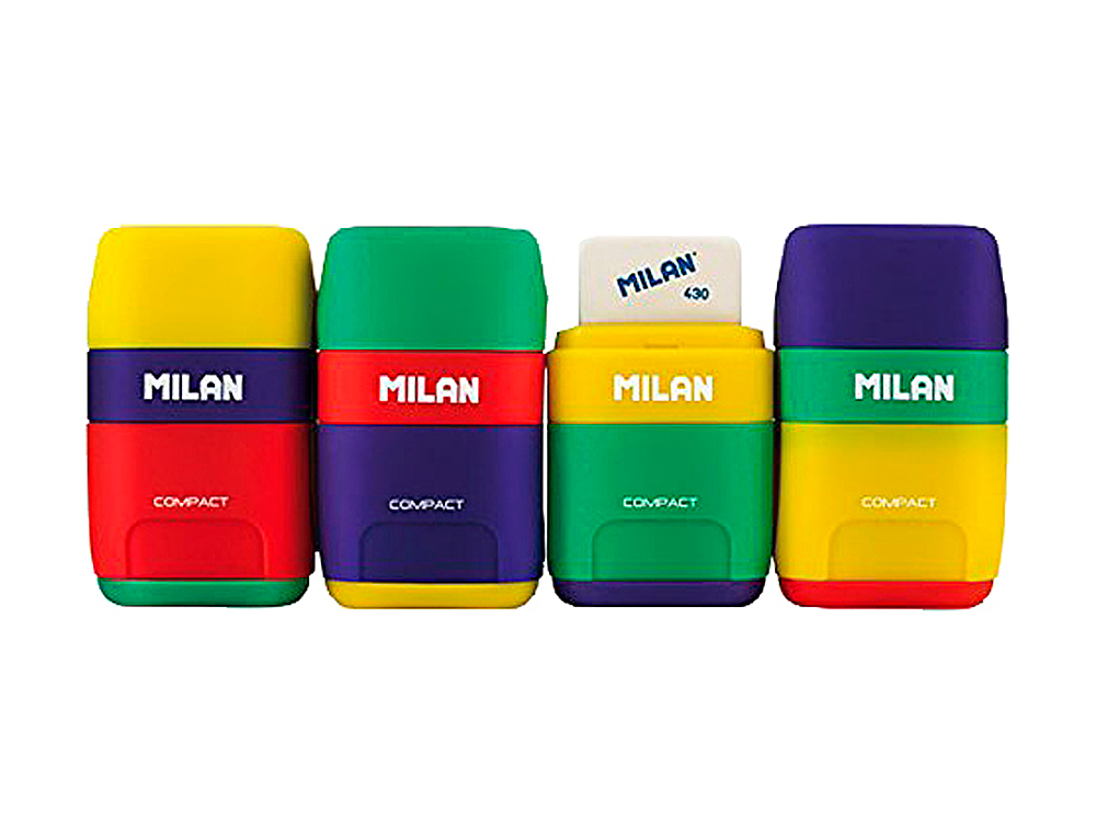 MILAN Sacapuntas doble con depósito COMPACT SUNSET colores surtidos -  Pentágono Universal, S.L. - Tu papelería online