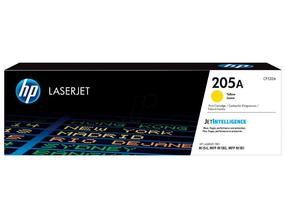 Toner hp 205a laserjet m154a / 154nw / mfp m180n / 181fw amarillo 900 paginas