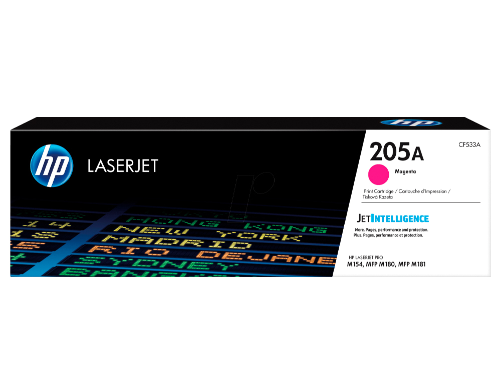 Toner hp 205a laserjet m154a / 154nw / mfp m180n / 181fw magenta 900 paginas