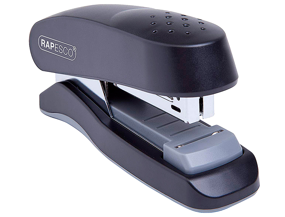 Grapadora rapesco agarre plano capacidad 30 hojas usa grapas 24/6 y 26/6 color negro