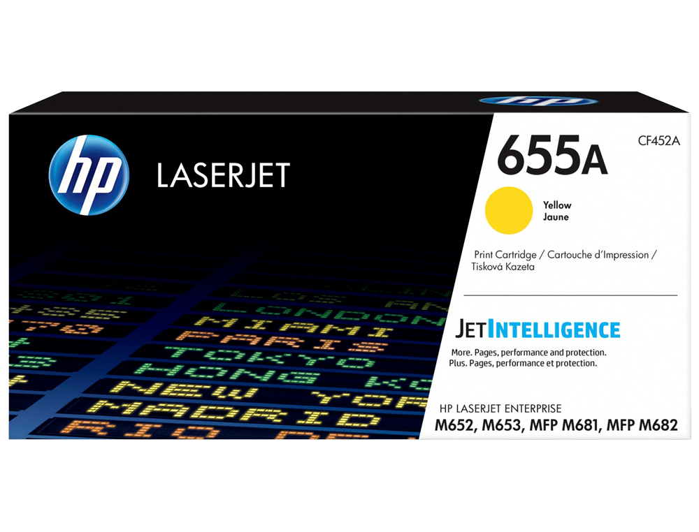 Toner hp 655a laserjet m652 / m653 / mfp m681 / mfp m682 amarillo 10500 paginas