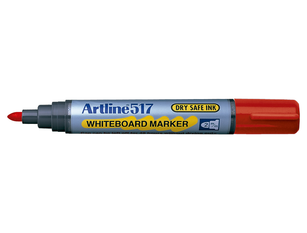 Rotulador artline pizarra ek-517 rojo punta redonda 2 mm tinta de bajo olor