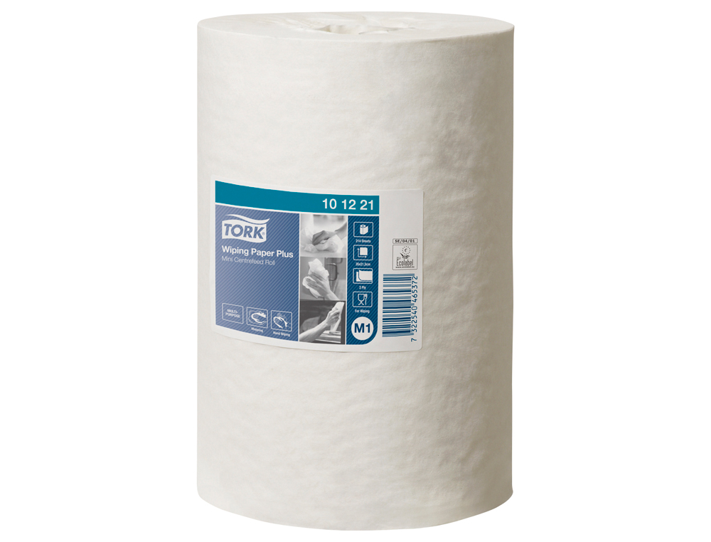 Papel secamanos tork secado extra ancho 215 mm largo 74,9 mt 2 capas para dispensador m1 paquete de 11 unidades