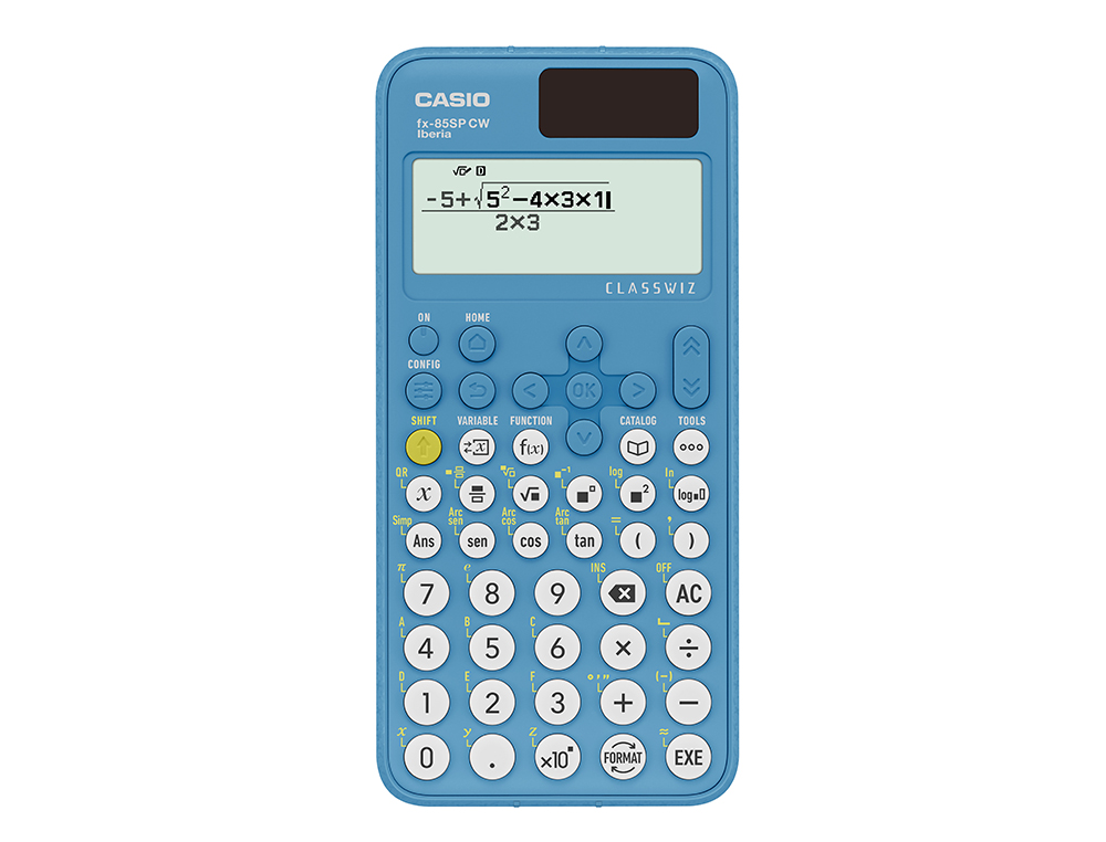 Calculadora casio fx-85sp cw iberia solar cientifica +300 funciones 9 memorias 15+10+2 digitos 16 mb flash con tapa