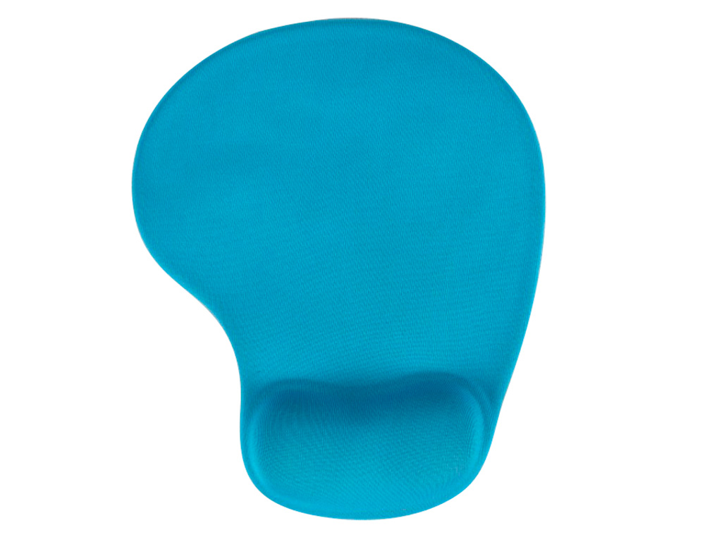 ALFOMBRILLA PARA RATON Q-CONNECT REPOSAMUECAS DE GEL COLOR TURQUESA 190X230X20 MM