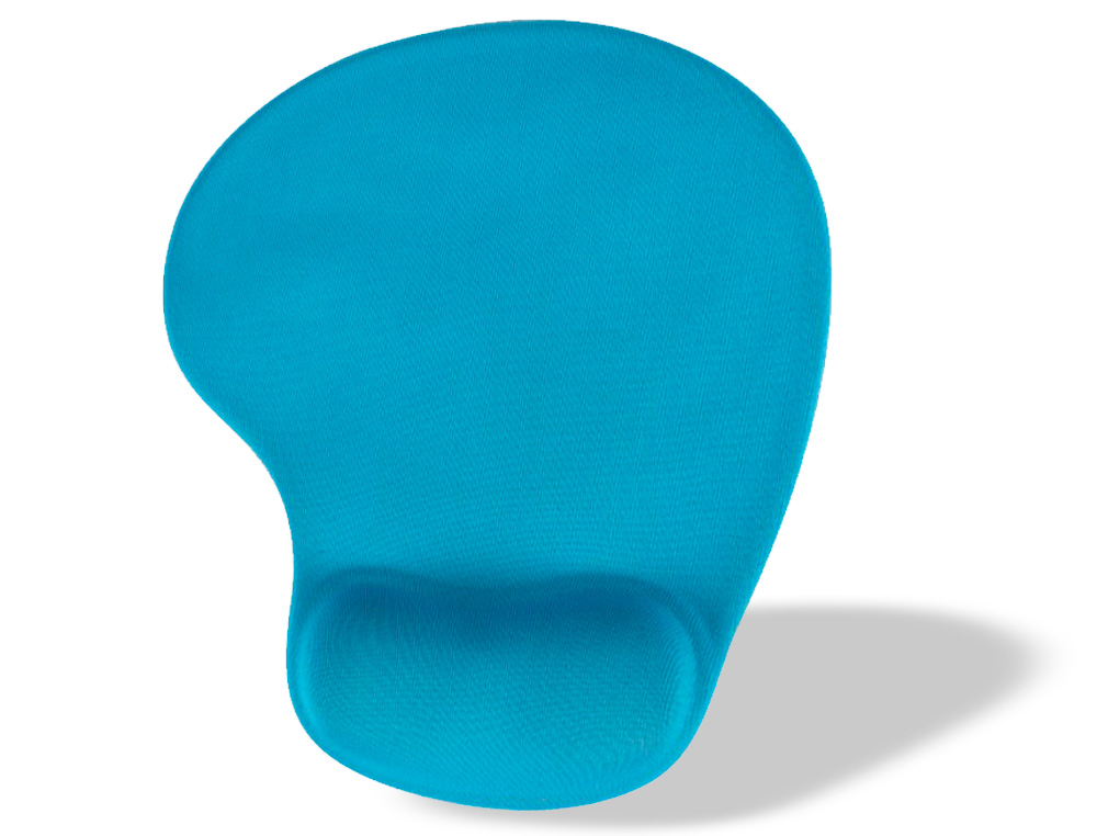 ALFOMBRILLA PARA RATON Q-CONNECT REPOSAMUECAS DE GEL COLOR TURQUESA 190X230X20 MM
