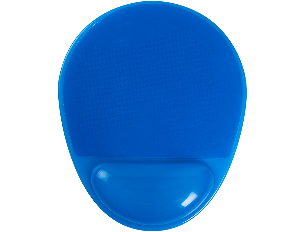 ALFOMBRILLA PARA RATON Q-CONNECT REPOSAMUECAS DE GEL PVC COLOR AZUL 210X245X20 MM