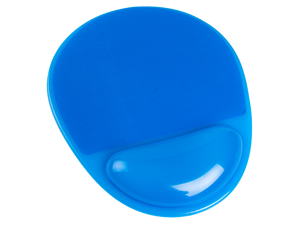 ALFOMBRILLA PARA RATON Q-CONNECT REPOSAMUECAS DE GEL PVC COLOR AZUL 210X245X20 MM
