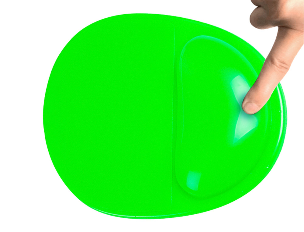 ALFOMBRILLA PARA RATON Q-CONNECT REPOSAMUECAS DE GEL PVC COLOR VERDE 210X245X20 MM
