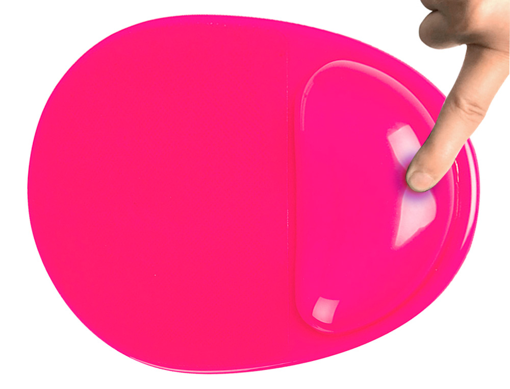 ALFOMBRILLA PARA RATON Q-CONNECT REPOSAMUÑECAS DE GEL PVC COLOR ROSA 210X245X20 MM