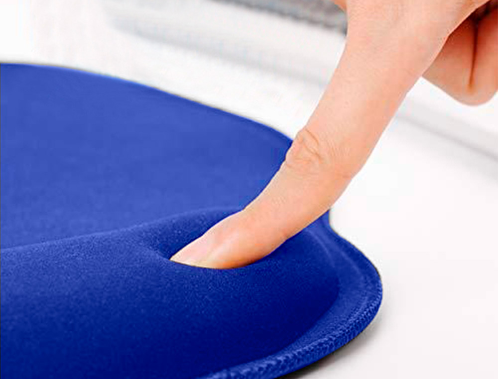 ALFOMBRILLA PARA RATON Q-CONNECT CON REPOSAMUÑECAS ERGONOMICA DE GEL COLOR AZUL 225X240X20 MM