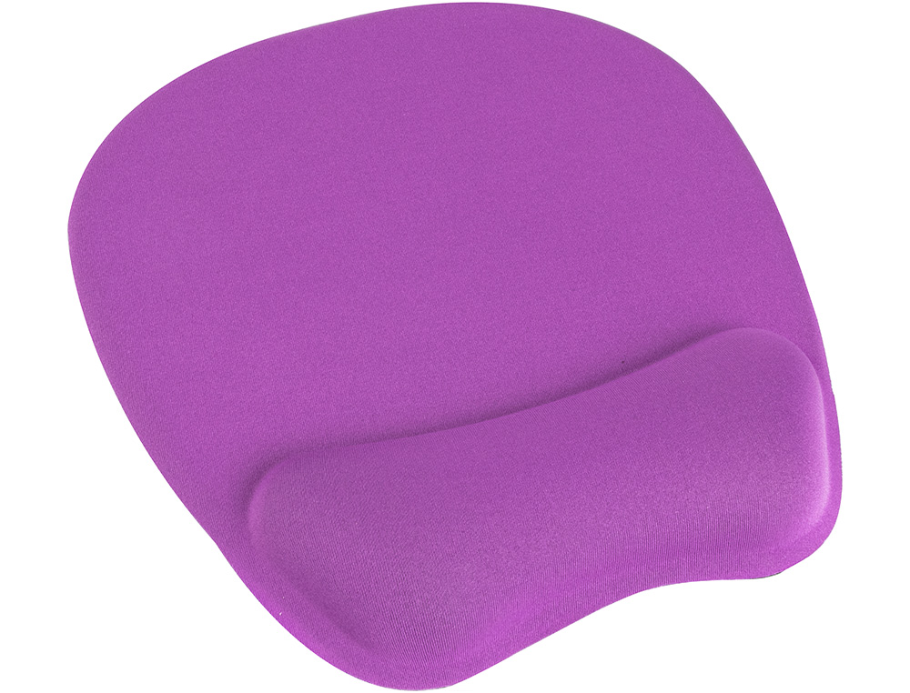 ALFOMBRILLA PARA RATON Q-CONNECT CON REPOSAMUECAS ERGONOMICO DE GEL COLOR VIOLETA 225XX240X20 MM