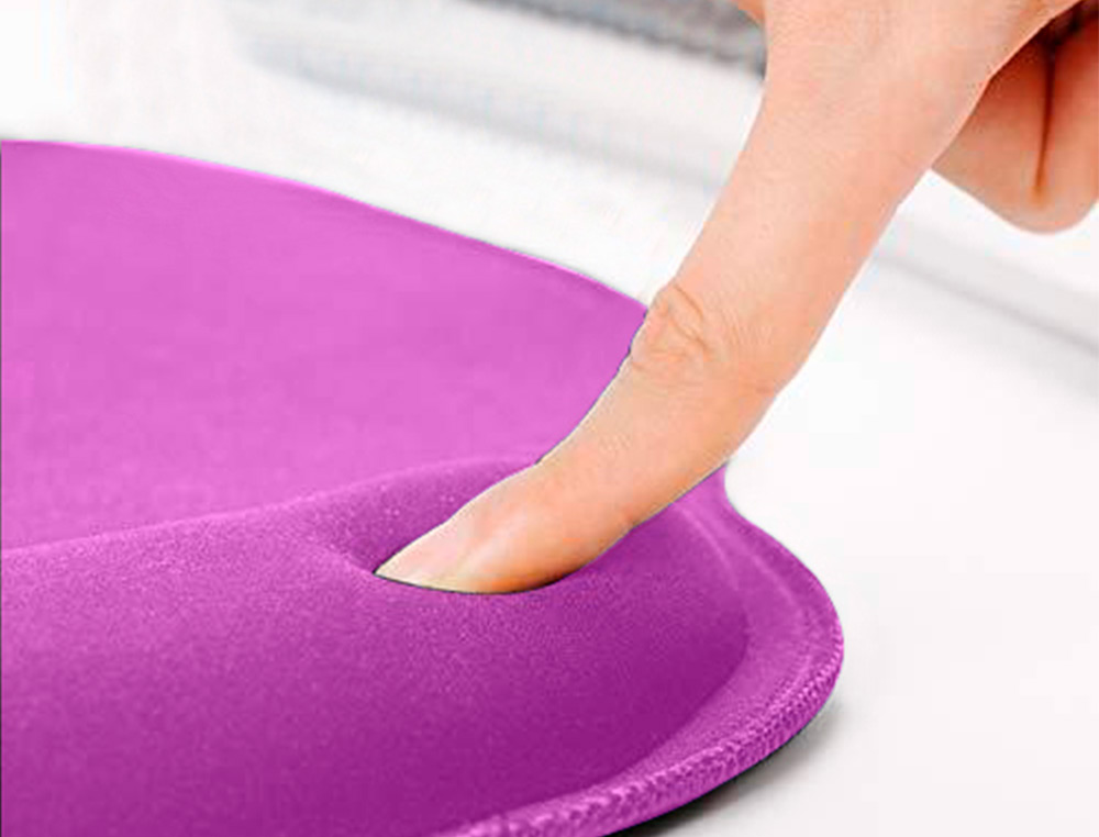 ALFOMBRILLA PARA RATON Q-CONNECT CON REPOSAMUECAS ERGONOMICO DE GEL COLOR VIOLETA 225XX240X20 MM