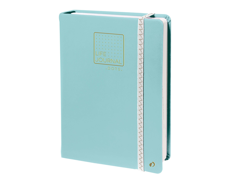 Libreta quo vadis life journal infinite dots puntos 15x21 cm 224 hojas tapa similpiel verde