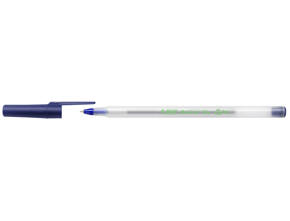 Boligrafo bic ecolutions round stic azul