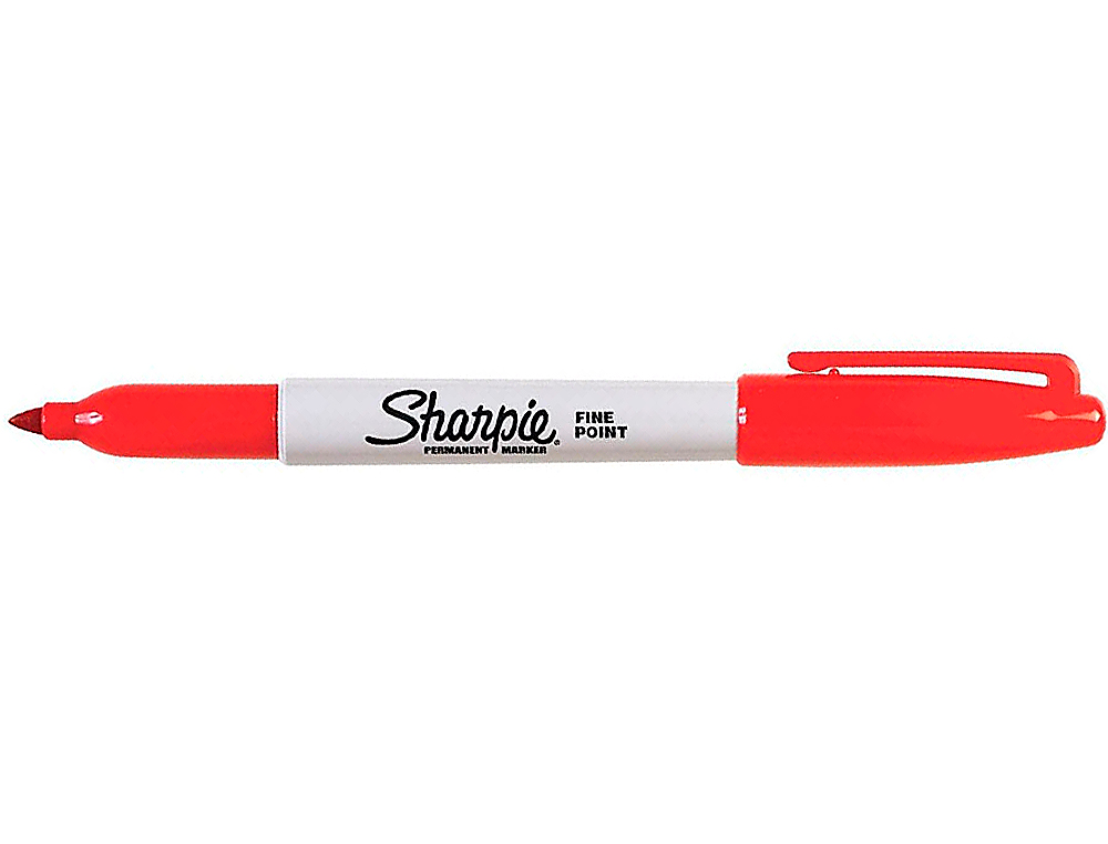 Rotulador sharpie permanente punta fina rojo