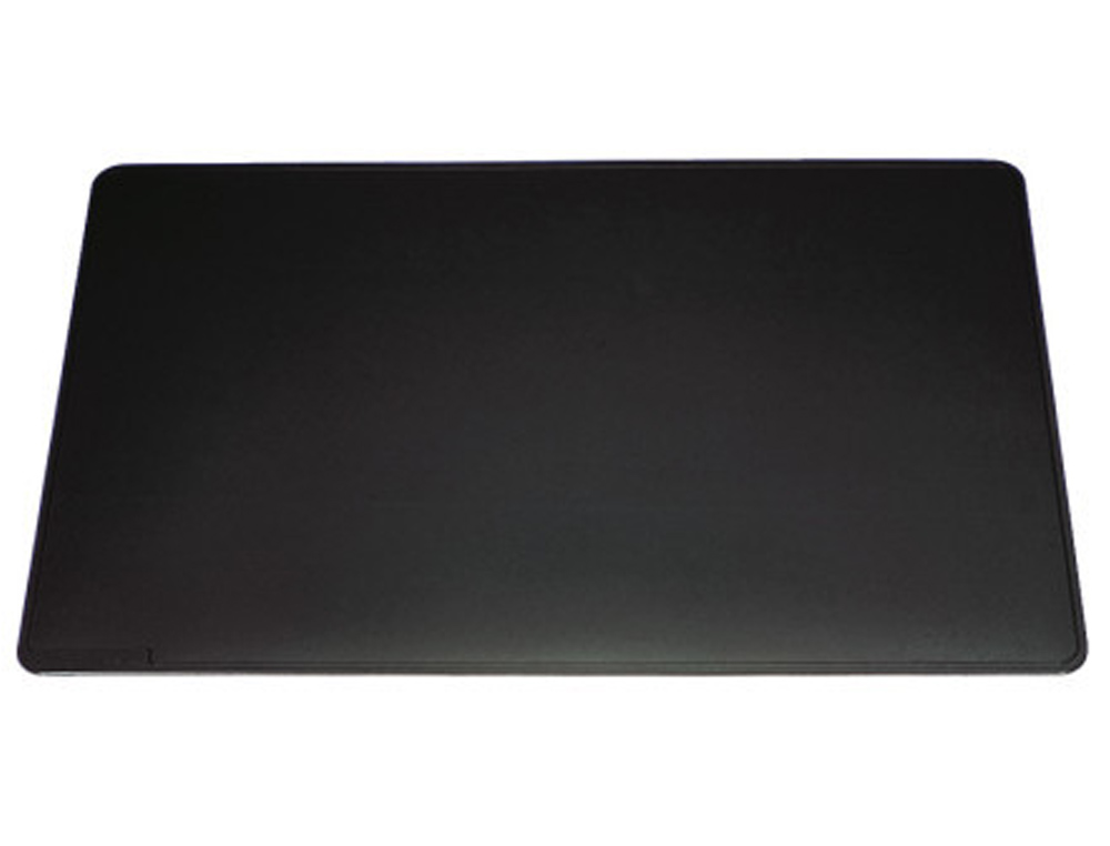 Vade sobremesa durable negro antideslizante contorneado 65x52 cm