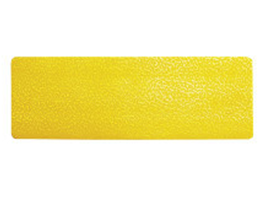 Simbolo adhesivo durable pvc forma de linea para delimitacion suelo amarillo 150x50x0,7 mm pack de 10