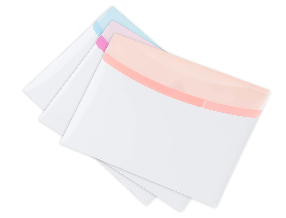 Carpeta tarifold portadocumentos color dream polipropileno din a5 velcro colores pastel pack 6 unidades