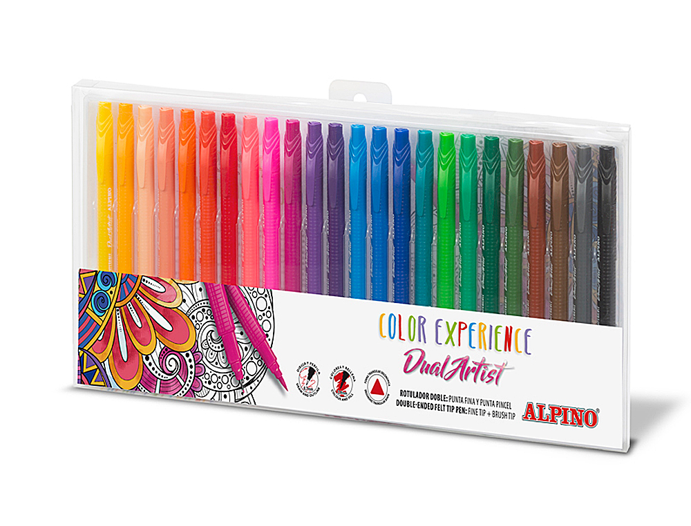 Rotulador alpino dual artist color experience estuche de 24unidades colores surtidos