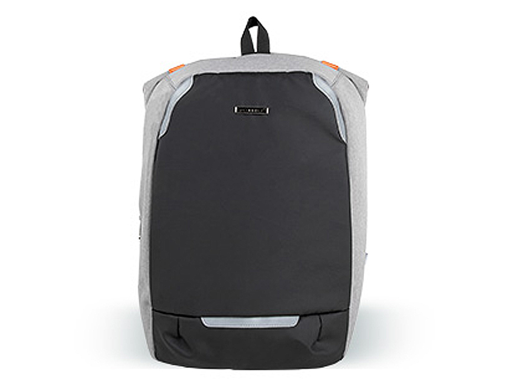 Mochila para portatil q-connect 18/' negra / gris poliester impermeable 460x170x310 mm