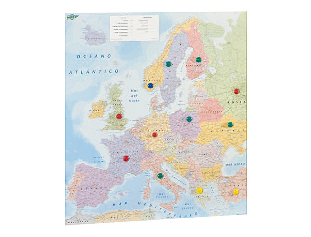 Mapa mural faibo europa plastificado enrollado 110x98 cm